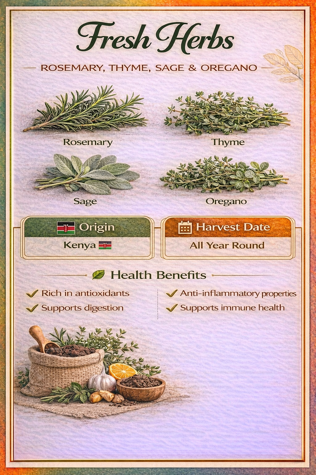 Fresh Herbs Infographic